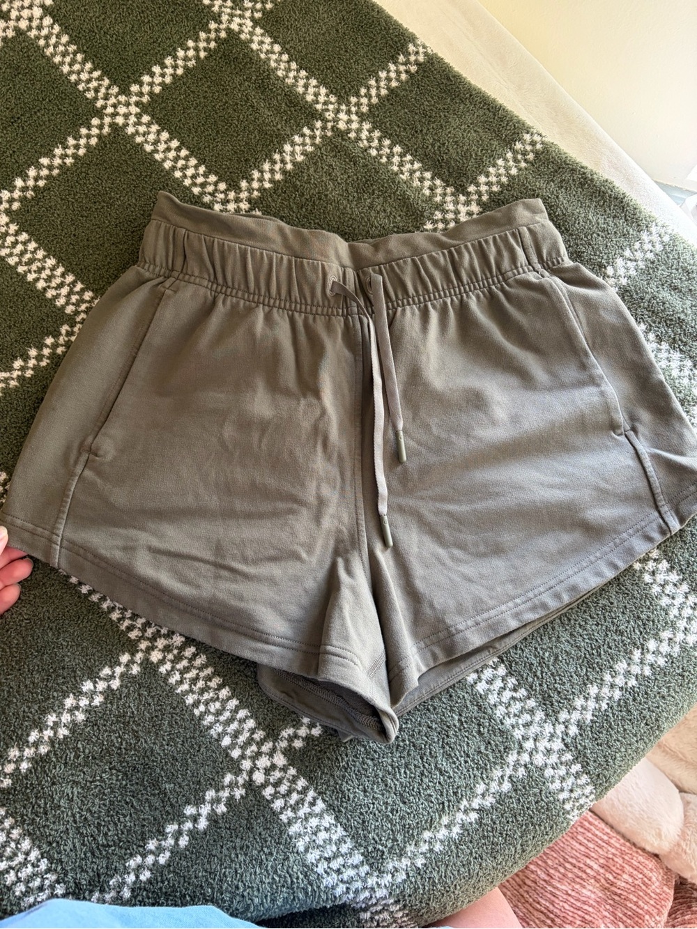 Lululemon Inner Glow shorts in grey sage
